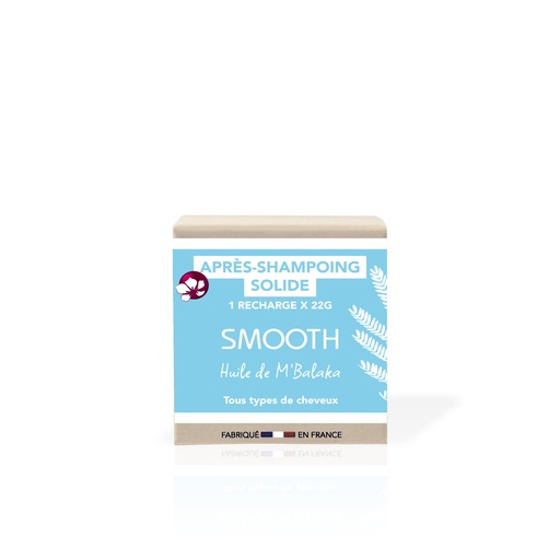 SMOOTH - Kit de 3 boîtes - Après-shampoing Solide FORMAT VOYAGE - 3x(Recharge 22g)